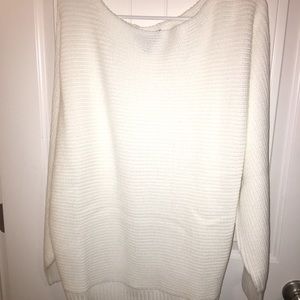 Plus size rib knit sweater